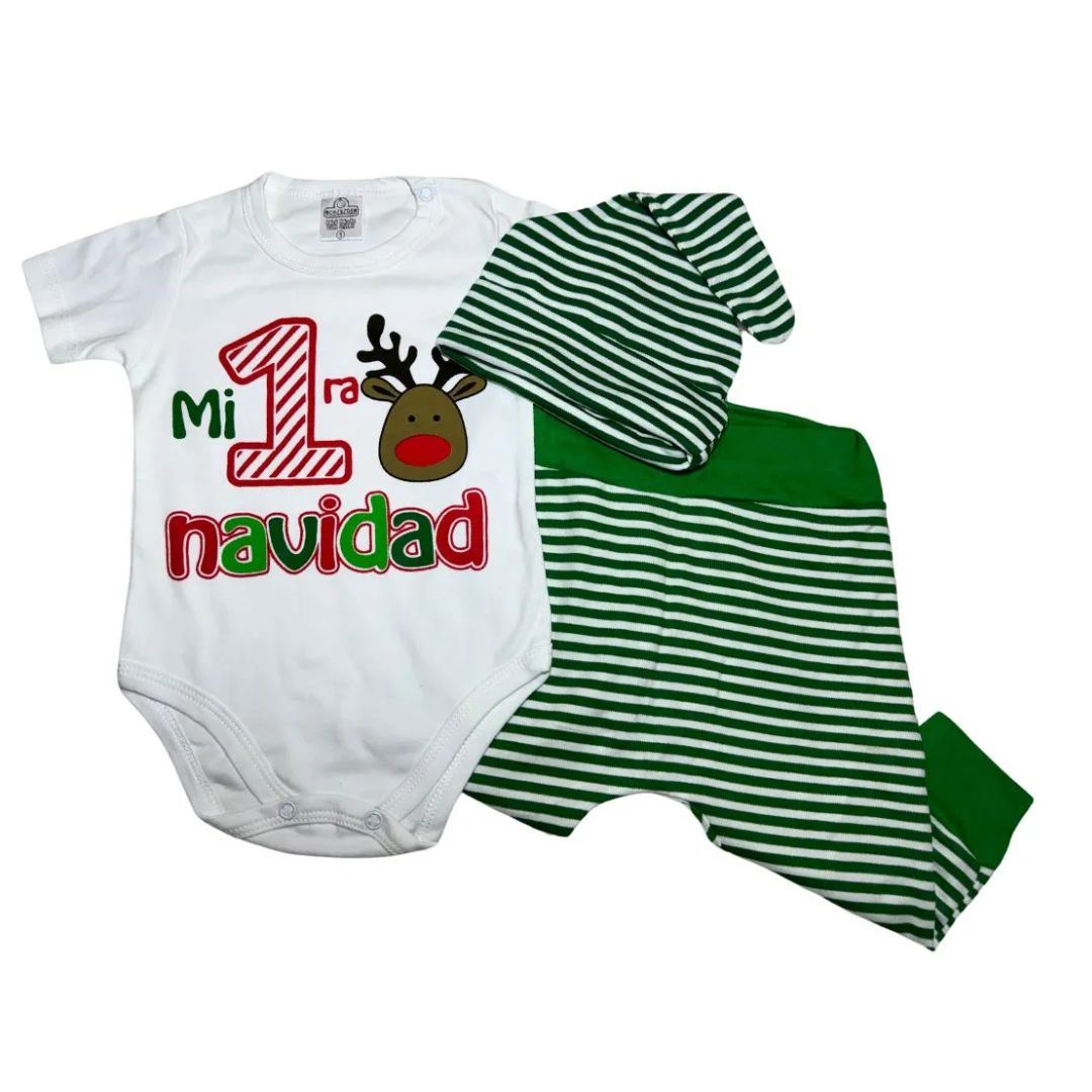 Conjunto Body Bebé Navidad Talla 1